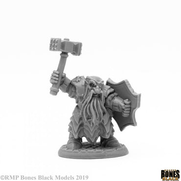 Reaper Bones Black: Dark Dwarf Striker