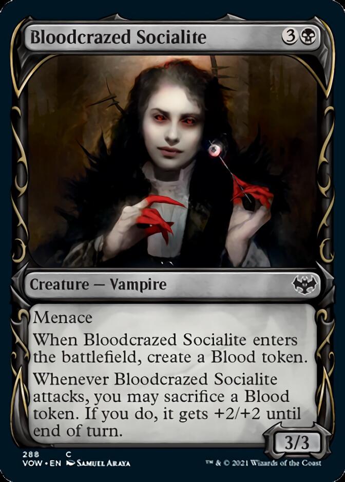 Bloodcrazed Socialite (Showcase Fang Frame) [Innistrad: Crimson Vow]