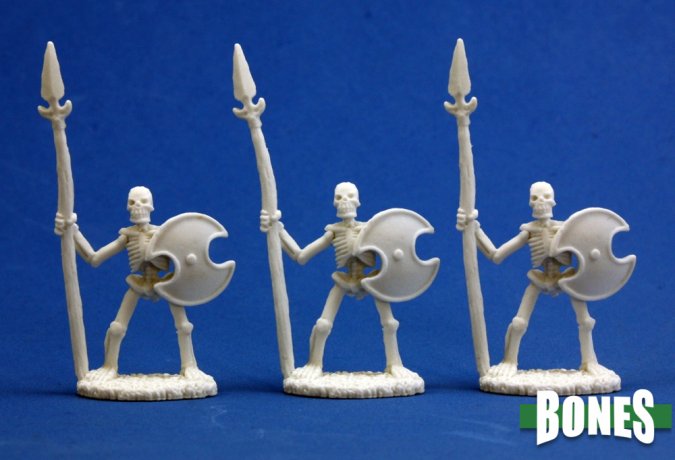 Reaper Bones: Skeletal Spearmen (3)