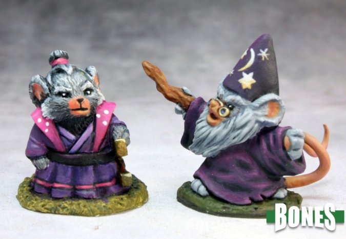 Reaper Bones: Mousling Sorcerer and Samurai