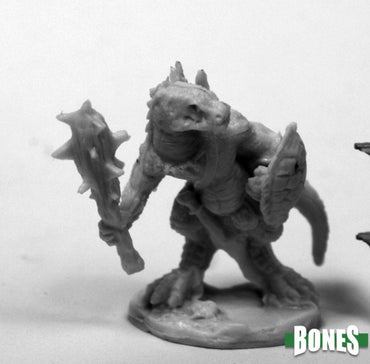 Reaper Bones: Lizardman with Club & Shield