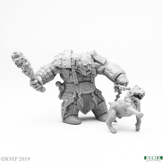 Reaper Bones: Fire Giant Huntsman with Hell Hound