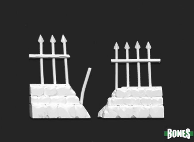 Reaper Bones: Graveyard Ruined Fences (2)