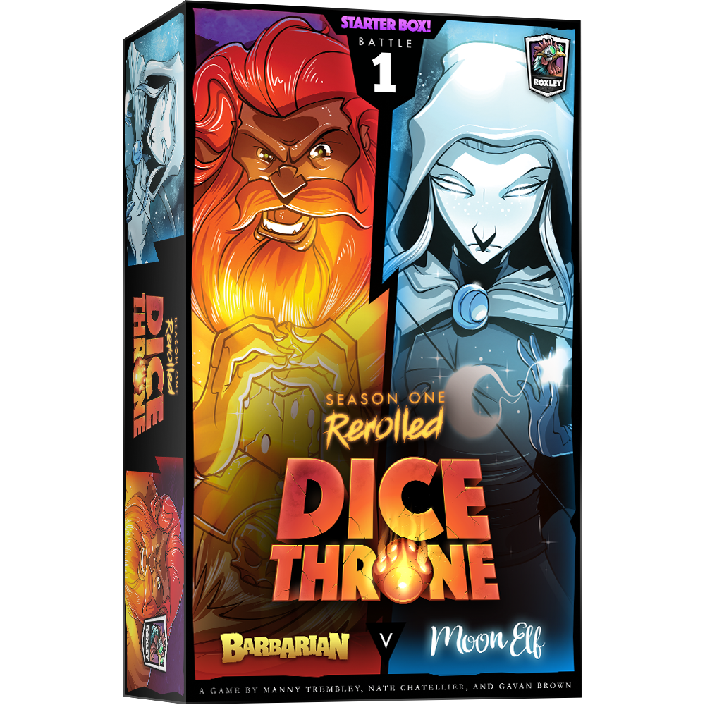 Dice Throne Season 1 Rerolled Barbarian v Moon Elf Box 1
