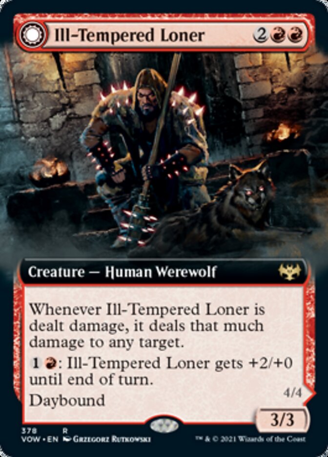 Ill-Tempered Loner // Howlpack Avenger (Extended) [Innistrad: Crimson Vow]