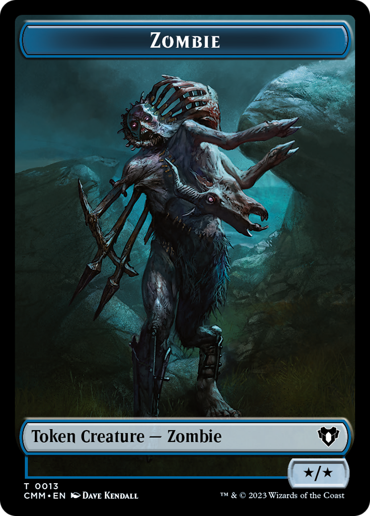 Zombie Token (13) [Commander Masters Tokens]