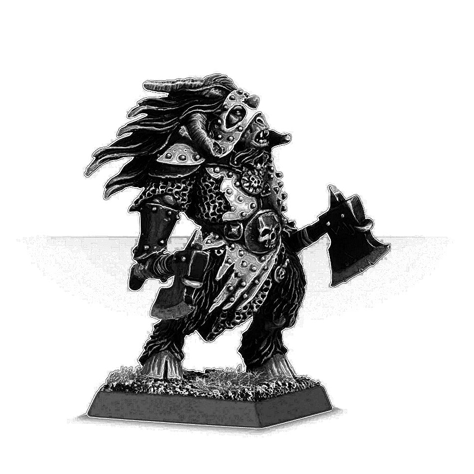 Beasts of Chaos Beastlord with Paired Man-ripper Axes