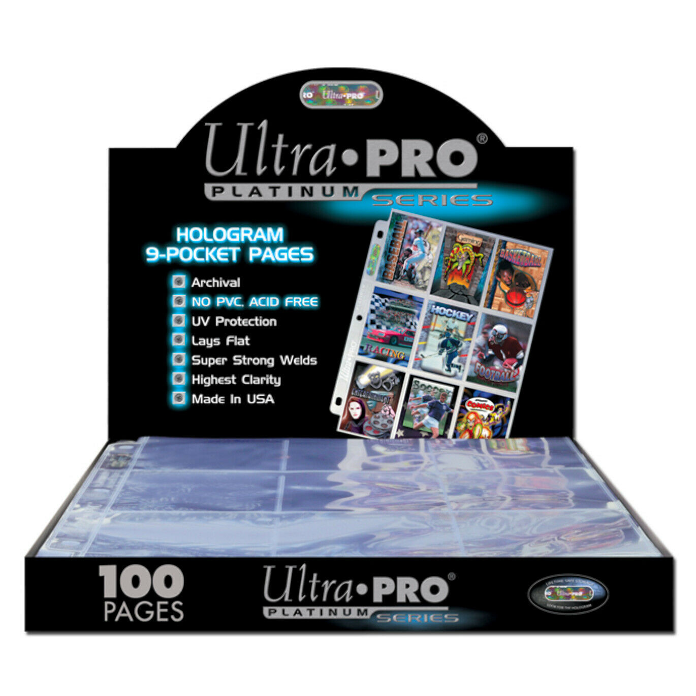 Ultra Pro 9 Pocket Hologram Pages Box