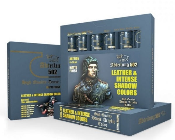 Abteilung 502: High Quality Dense Acrylic Colors - Intense Leather And Shadows Colors Set