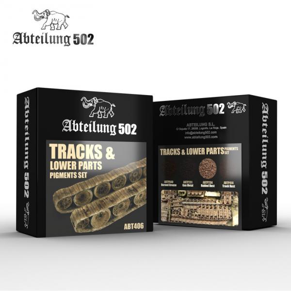 Ak-Interactive: Abteilung 502 Tracks & Lower Parts Pigments Set