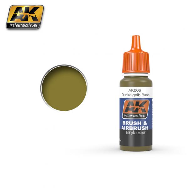 Ak-Interactive: Dunkelgelb Base Acrylic Paint