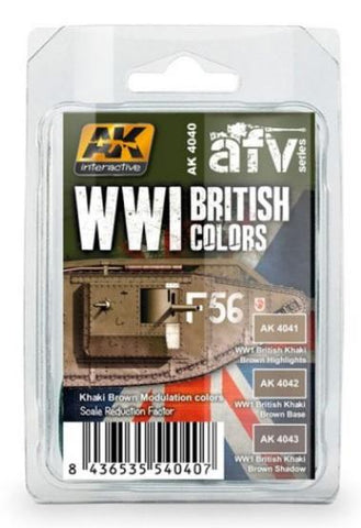 Ak-Interactive: Wwi British Colors (Khaki Brown Modulation Set)