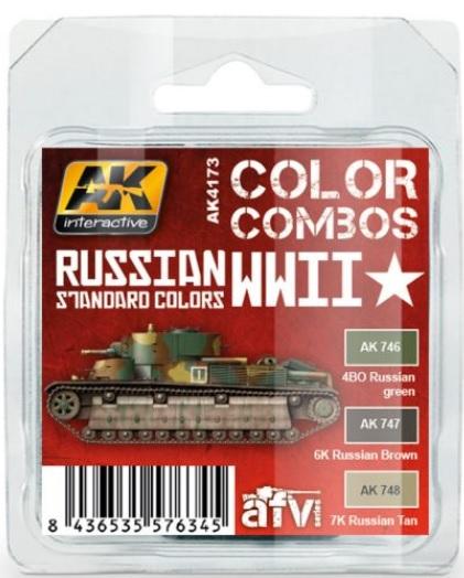 Ak-Interactive: Russian Wwii Standard Colors Combo Set