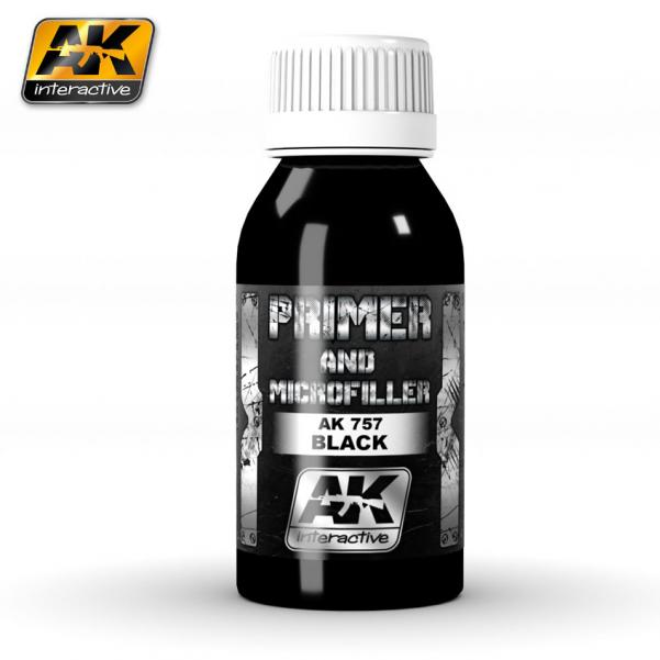 Ak-Interactive: (Metalics) Black Primer And Microfiller 100 Ml