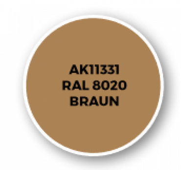 Ak-Interactive: Afv Acrylics (3Rd Gen) - Ral 8020 Braun
