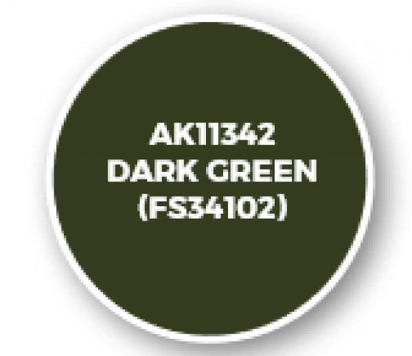 Ak-Interactive: Afv Acrylics (3Rd Gen) - Dark Green (Fs34102)