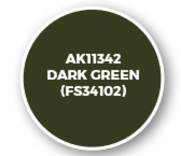 Ak-Interactive: Afv Acrylics (3Rd Gen) - Dark Green (Fs34102)