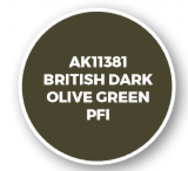 Ak-Interactive: Afv Acrylics (3Rd Gen) - British Dark Olive Green Pfi