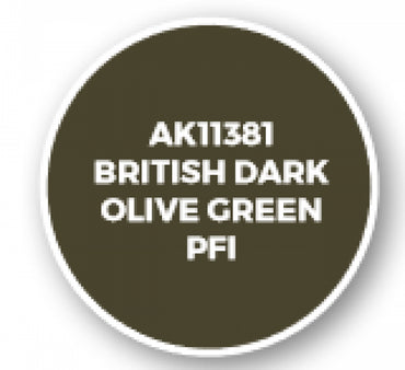 Ak-Interactive: Afv Acrylics (3Rd Gen) - British Dark Olive Green Pfi