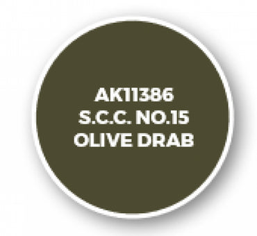 Ak-Interactive: Afv Acrylics (3Rd Gen) - S.C.C. No.15 Olive Drab