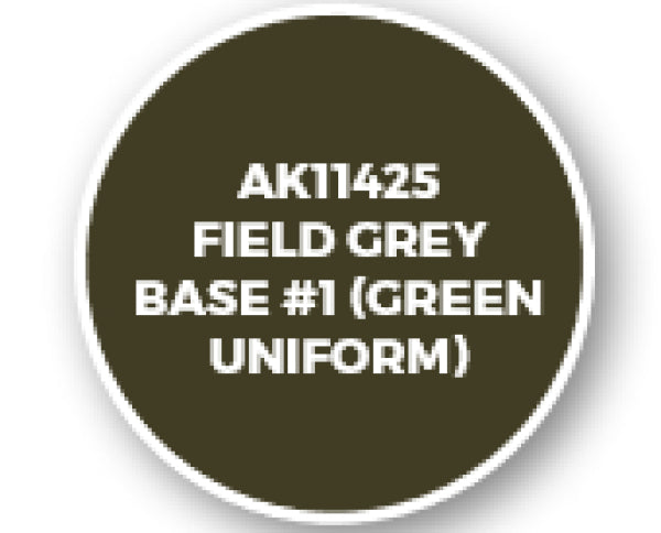 Ak-Interactive: Figure Series Acrylics (3Rd Gen) - Field Grey Base #1 (Green Uniform)