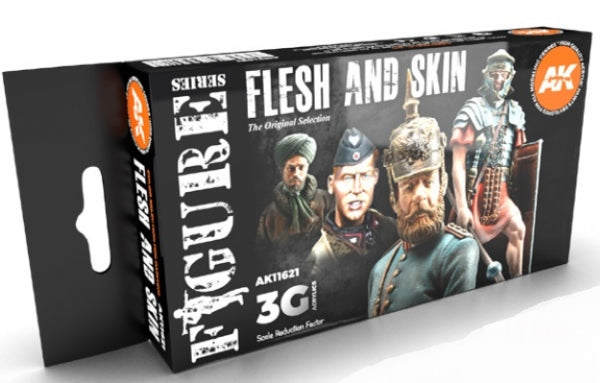 Ak-Interactive: 3Rd Gen Acrylics - Flesh And Skin Colors Set (The Original Selection)