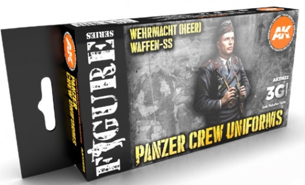 Ak-Interactive: 3Rd Gen Acrylics - Panzer Crew Uniforms Color Set