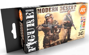 Ak-Interactive: 3Rd Gen Acrylics - Modern Desert Uniform Color Set