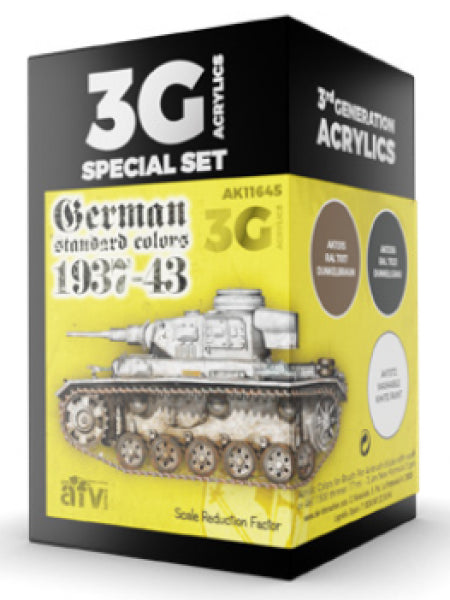 Ak-Interactive: 3Rd Gen Acrylics - German Standard Colors 1937-1943 Set