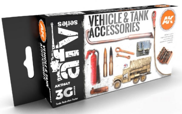 Ak-Interactive: 3Rd Gen Acrylics - Tank Accessories Paint Set