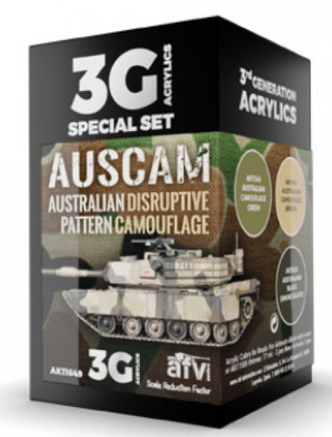 Ak-Interactive: 3Rd Gen Acrylics - Auscam Colors Set