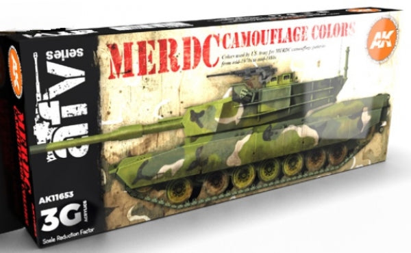 Ak-Interactive: 3Rd Gen Acrylics - Merdc Camoflage Colors Set