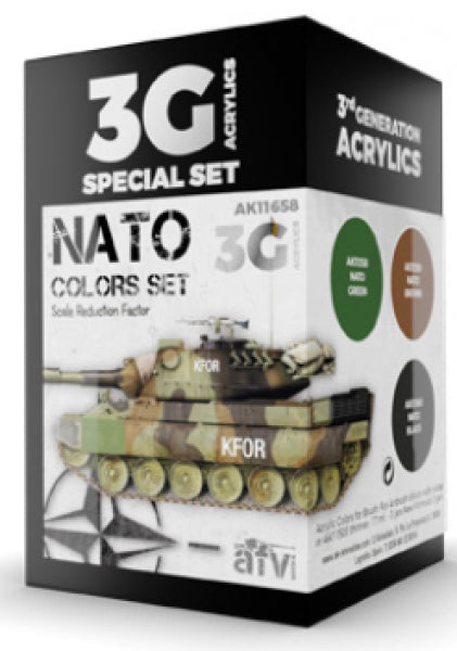 Ak-Interactive: 3Rd Gen Acrylics - Nato Colors Set