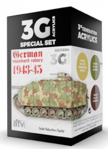 Ak-Interactive: 3Rd Gen Acrylics - German Standard Colors 1943-1945 Set