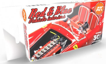 Ak-Interactive: 3Rd Gen Acrylics - Red & Blue Vehicle Interiors Color Set