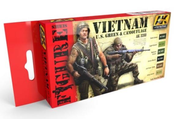 Ak-Interactive: Vietnam U.S. Green & Camouflage Colors Set