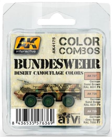 Ak-Interactive: Bundeswehr Desert Camouflage Colors Combo Set