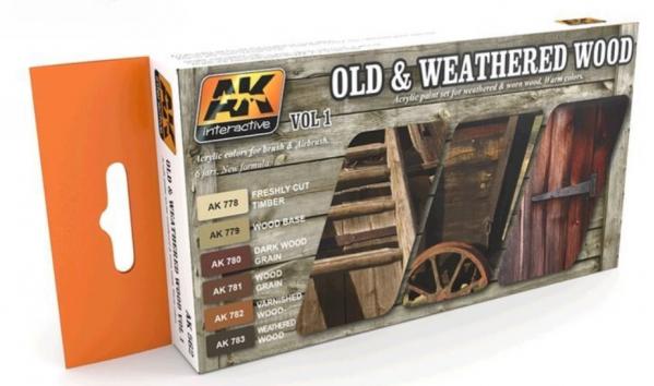 Ak-Interactive: Old And Weathered Wood Vol.1 Colors Set