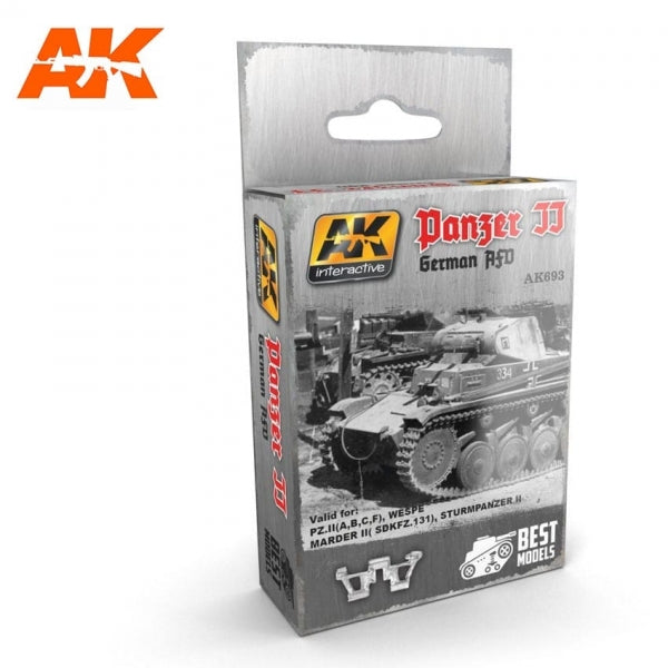 Ak-Interactive: (Accessory) Tank Tracks - Panzer Ii Afv White Metal Tracks
