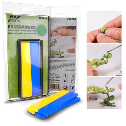 Ak-Interactive: Green Power (Bi-Component Modelling Putty 2X10 Cm)