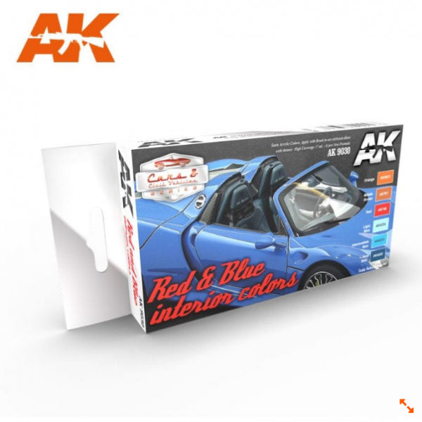 Ak-Interactive: Acrylic Paint - Red And Blue Interior Colors Set