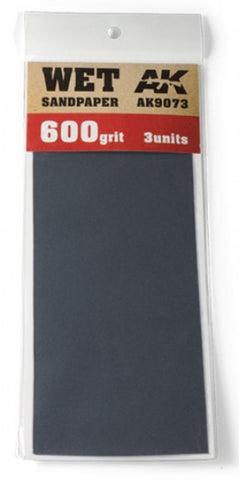 Ak-Interactive: Wet Sandpaper 600 Grit. 3 Units