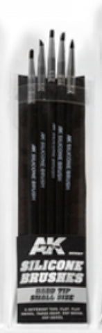 Ak-Interactive: Silicone Brushes - Hard Tip, Small (Set Of 5)