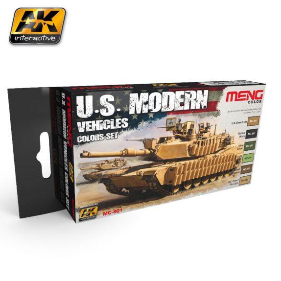 Ak-Interactive: (Acrylic) Meng U.S. Modern Vehicles Colors Set