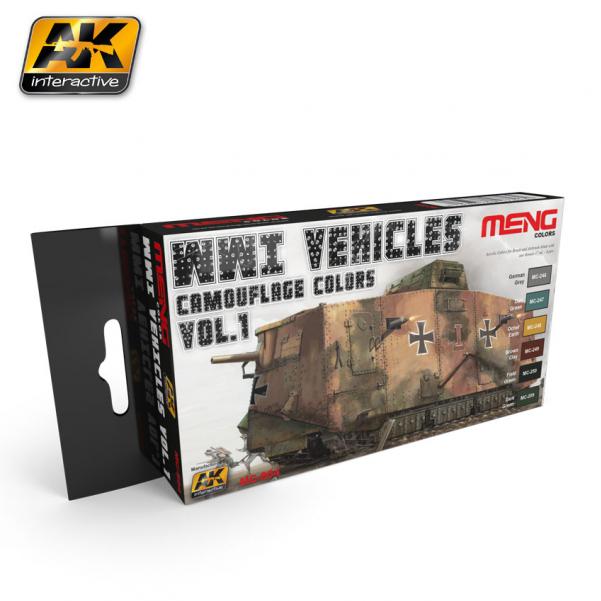 Ak-Interactive: (Acrylic) Meng Wwi Vehicles Camouflage Colors Vol.1