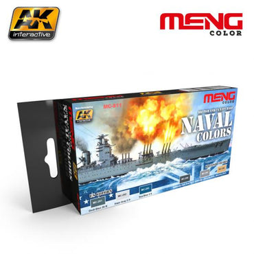 Ak-Interactive: (Acrylic) Meng British And Us Navy Basic Naval Colors