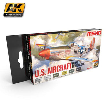 Ak-Interactive: (Acrylic) Meng U.S. Aircraft Metal Skin Colors