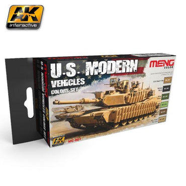 Ak-Interactive: (Acrylic) Meng U.S. Modern Vehicles Colors Set