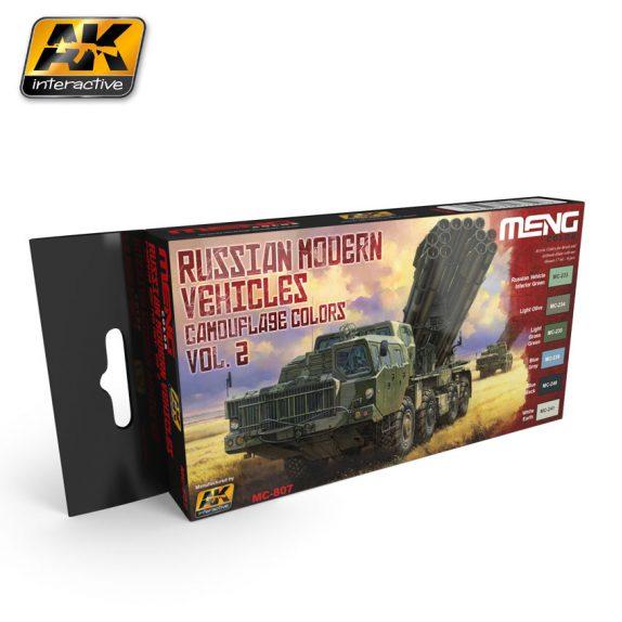 Ak-Interactive: (Acrylic) Meng Russian Modern Vehicles Camouflage Colors Vol.2