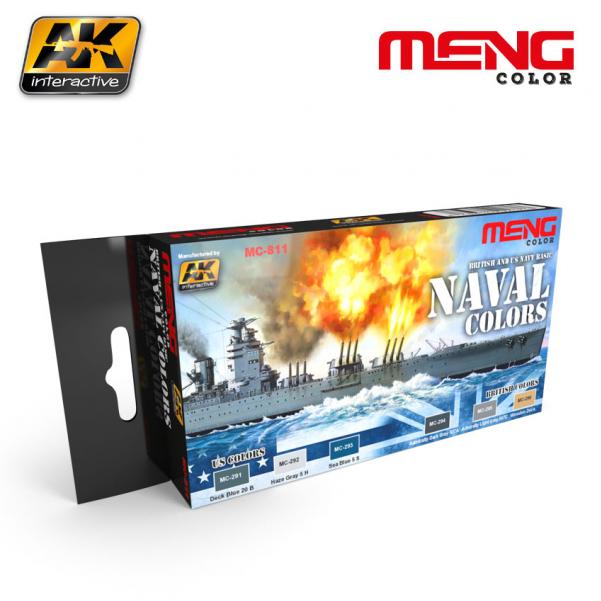 Ak-Interactive: (Acrylic) Meng British And Us Navy Basic Naval Colors